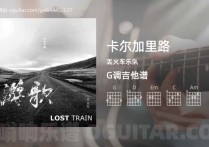 卡尔加里路吉他谱,丢火车乐队歌曲,G调高清图,5张六线原版简谱