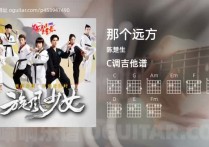 那个远方吉他谱,陈楚生歌曲,C调高清图,5张六线原版简谱