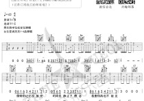安苏羽左肩吉他谱,简单选用原版指弹曲谱,安苏羽高清六线乐谱