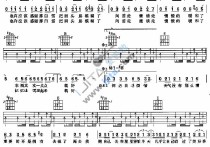 雪花飘吉他谱,原版歌曲,简单B调弹唱教学,六线谱指弹简谱1张图