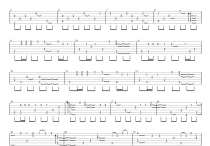 空白格吉他谱,原版歌曲,简单X调弹唱教学,六线谱指弹简谱3张图
