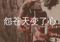 怨苍天变了心吉他谱,王小帅歌曲,G调简单指弹教学简谱,第七城市版六线谱图片