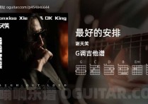 最好的安排吉他谱,谢天笑歌曲,G调高清图,5张六线原版简谱