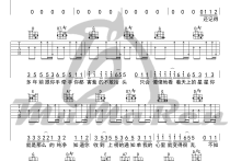 小镇姑娘吉他谱,陶喆歌曲,简单指弹教学简谱,牧马人乐器六线谱图片