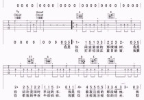 模范情书吉他谱,原版歌曲,简单A调弹唱教学,六线谱指弹简谱2张图