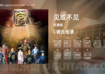 见或不见吉他谱,何晟铭歌曲,C调高清图,4张六线原版简谱