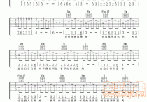 独角戏吉他谱,原版歌曲,简单C调弹唱教学,六线谱指弹简谱2张图