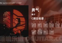 勇气吉他谱,棉子歌曲,C调高清图,4张六线原版简谱