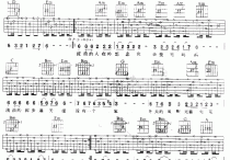 流浪歌吉他谱,原版歌曲,简单G调弹唱教学,六线谱指弹简谱1张图