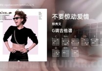 不要惊动爱情吉他谱,郑秀文歌曲,G调高清图,3张六线原版简谱