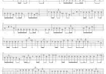 她的背影吉他谱,简单C调原版指弹曲谱,王杰高清流行弹唱电吉它版六线乐谱