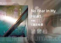 No Fear In My Heart吉他谱,朴树歌曲,C调高清图,7张六线原版简谱