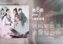 迷心局吉他谱,胡莎莎歌曲,C调高清图,4张六线原版简谱