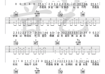 陈粒种种吉他谱,简单两张原版指弹曲谱,陈粒高清六线乐谱