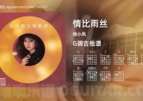 情比雨丝吉他谱,徐小凤歌曲,G调高清图,4张六线原版简谱