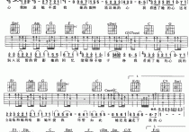 她不爱我吉他谱,简单C调原版指弹曲谱,迪克牛仔高清流行弹唱六线乐谱