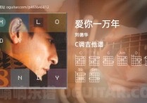 爱你一万年吉他谱,刘德华歌曲,C调高清图,4张六线原版简谱