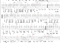 小清新吉他谱,朱主爱歌曲,简单指弹教学简谱,李雪六线谱图片