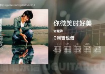 你微笑时好美吉他谱,谢霆锋歌曲,G调高清图,3张六线原版简谱