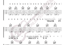 杨坤《空城》吉他谱,文雅杨坤歌曲,了C简单指弹教学简谱,无限延音六线谱图片