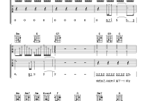 手放开吉他谱,原版歌曲,简单B调弹唱教学,六线谱指弹简谱4张图