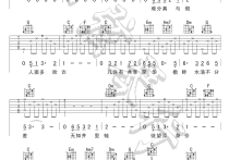 许冠杰《浪子心声》吉,许冠杰歌曲,简单指弹教学简谱,李亚龙六线谱图片