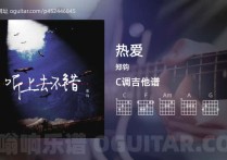 热爱吉他谱,郑钧歌曲,C调高清图,5张六线原版简谱