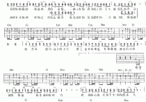 与你到永久吉他谱,C调高清简单谱教学简谱,伍佰六线谱原版六线谱图片