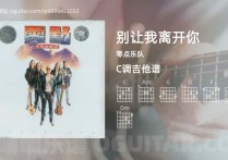 别让我离开你吉他谱,零点乐队歌曲,C调指弹简谱,4张教学六线谱