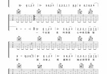 诗意吉他谱,原版歌曲,简单E调弹唱教学,六线谱指弹简谱2张图