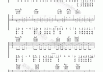 热雪吉他谱,原版歌曲,简单片尾曲弹唱教学,六线谱指弹简谱3张图