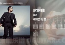 吹眼睛吉他谱,庞龙歌曲,G调高清图,4张六线原版简谱