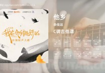 他乡吉他谱,余佳运歌曲,C调高清图,4张六线原版简谱
