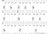 环绕吉他谱,原版张哲瀚歌曲,简单C调弹唱教学,六线谱指弹简谱图