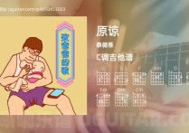 原谅吉他谱,蔡健雅歌曲,C调高清图,3张六线原版简谱