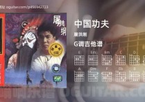 中国功夫吉他谱,屠洪刚歌曲,G调高清图,4张六线原版简谱