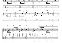 小猛梦境中的你吉他谱,简单两张原版指弹曲谱,小猛高清六线乐谱