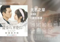 无名之辈吉他谱,陈雪燃歌曲,C调指弹简谱,4张教学六线谱