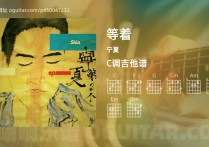 等着吉他谱,宁夏歌曲,C调高清图,2张六线原版简谱