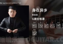 身在异乡吉他谱,孙永永歌曲,G调高清图,5张六线原版简谱