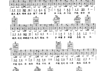 粉红色的回忆吉他谱,原版歌曲,简单E调弹唱教学,六线谱指弹简谱2张图