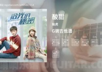 酸甜吉他谱,陆虎歌曲,G调高清图,4张六线原版简谱