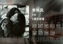 季候风吉他谱,王菲歌曲,C调高清图,4张六线原版简谱