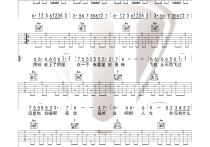 阿珍爱上了阿强吉他谱,原版歌曲,简单C调弹唱教学,六线谱指弹简谱1张图