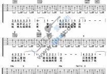 安慰吉他谱,原版歌曲,简单A调弹唱教学,六线谱指弹简谱1张图