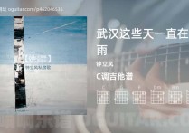 武汉这些天一直在下雨吉他谱,钟立风歌曲,C调高清图,6张六线原版简谱