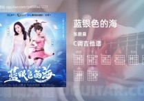蓝银色的海吉他谱,张碧晨歌曲,C调高清图,4张六线原版简谱