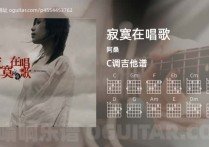 寂寞在唱歌吉他谱,阿桑歌曲,C调高清图,5张六线原版简谱