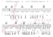 我和我的祖国吉他谱,张藜秦咏诚歌曲,简单指弹教学简谱,北尚吉他六线谱图片