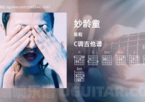 妙龄童吉他谱,陈粒歌曲,C调高清图,5张六线原版简谱
